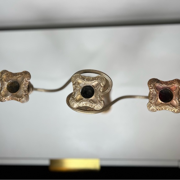 Antique Vintage Three Candles Holder - Picture 6 of 7